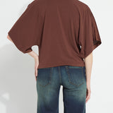 Ginger Mix-Media Dolman Tee