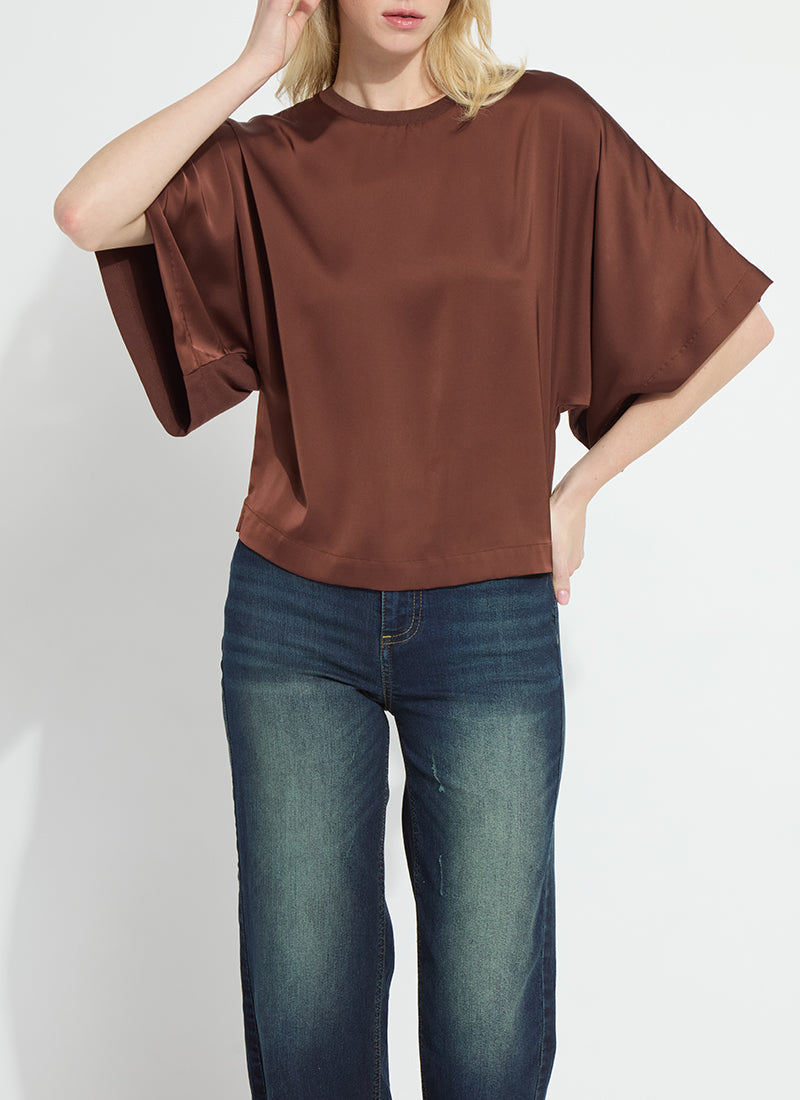 Ginger Mix-Media Dolman Tee