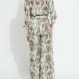 Dahlia Belted Satin Wide Leg Jumpsuit
