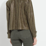 Emory Vegan Suede Moto Jacket