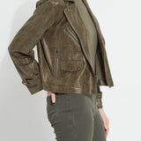 Emory Vegan Suede Moto Jacket