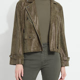 Emory Vegan Suede Moto Jacket