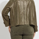 Emory Vegan Suede Moto Jacket Curvy