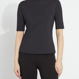 Clara Mockneck Elbow Sleeve Top