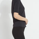 Clara Mockneck Elbow Sleeve Top