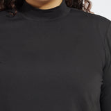 Clara Mockneck Elbow Sleeve Top Curvy