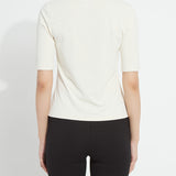 Clara Mockneck Elbow Sleeve Top