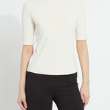 Clara Mockneck Elbow Sleeve Top