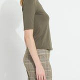 Clara Mockneck Elbow Sleeve Top