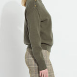 Adelaide Button Trim Pullover Sweater