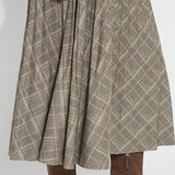 Sabrina Ponte Pleated Midi Skirt