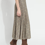 Sabrina Ponte Pleated Midi Skirt