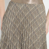 Sabrina Ponte Pleated Midi Skirt