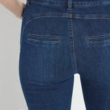 Liora Zip Front Denim Trouser