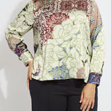 Seraphina Mock Neck Blouse Curvy