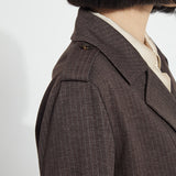 Thora Ponte Double-Breasted Crop Trench