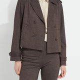 Thora Ponte Double-Breasted Crop Trench