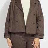 Thora Ponte Double-Breasted Crop Trench