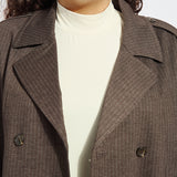 Thora Ponte Double-Breasted Crop Trench