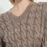 Farrah Sunwashed V-Neck Sweater