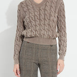 Farrah Sunwashed V-Neck Sweater