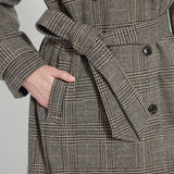 Marla Brushed Ponte Belted Trench Coat