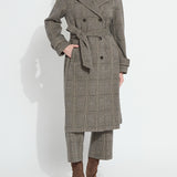 Marla Brushed Ponte Belted Trench Coat