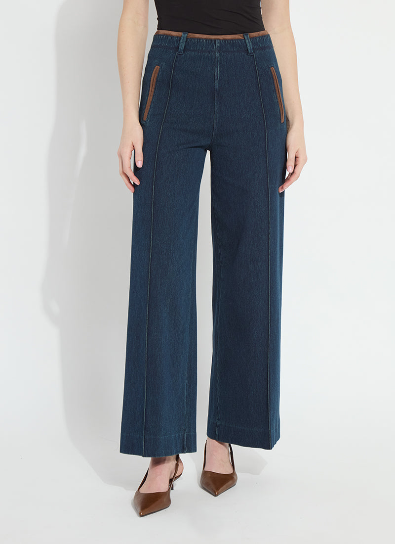 Angelica Hi Waist Pintuck Denim