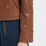 Luanne Studded Vegan Leather Jacket