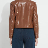 Luanne Studded Vegan Leather Jacket