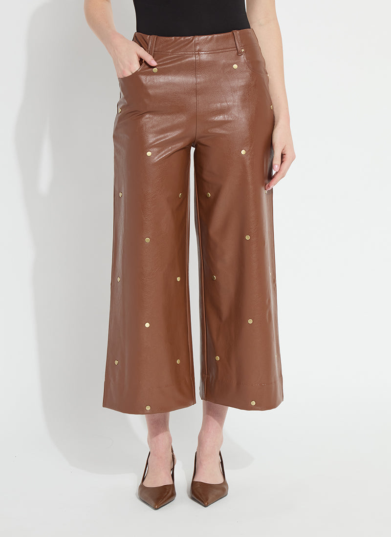 Luanne Studded Vegan Leather Palazzo