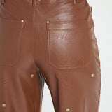 Luanne Studded Vegan Leather Palazzo