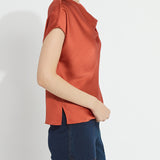 Yasmin Drape Neck Sleeveless Blouse