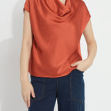 Yasmin Drape Neck Sleeveless Blouse
