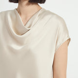 Yasmin Drape Neck Sleeveless Blouse
