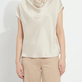 Yasmin Drape Neck Sleeveless Blouse