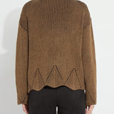 Rhea Cozy Rib Scallop Edge Pullover
