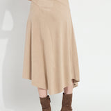 Azalea Asymmetric Hem Vegan Suede Skirt
