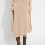 Azalea Asymmetric Hem Vegan Suede Skirt