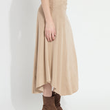 Azalea Asymmetric Hem Vegan Suede Skirt