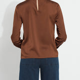 Johanna Satin Scarf Neck Blouse