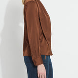 Johanna Satin Scarf Neck Blouse