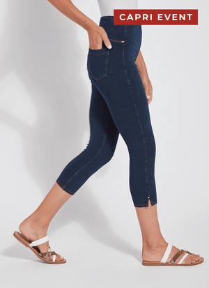 Toothpick Capri ("Cool"-ing Knit Denim 21.25" Inseam)
