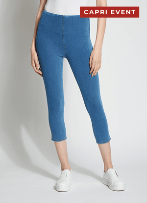 Toothpick Capri ("Cool"-ing Knit Denim 21.25" Inseam)