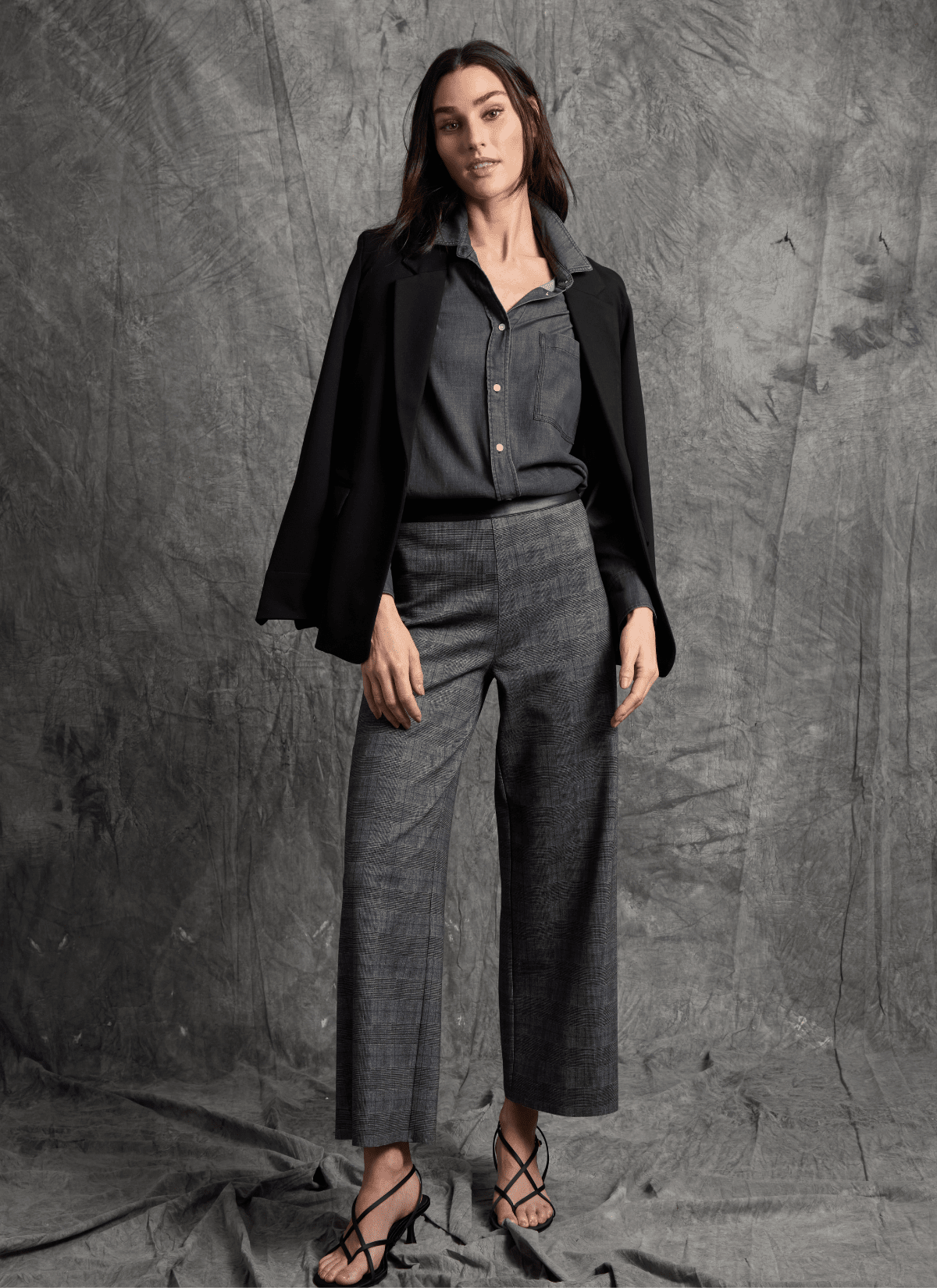 color=Charcoal Glen Plaid