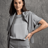 Aline Crew Neck Mix Media Top