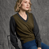 Corinne Washable 100% Merino Wool V-Neck Sweater