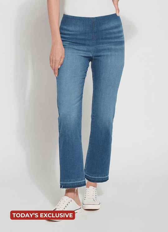 a person wearing blue jeans