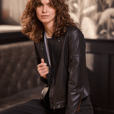 Millicent Perforated Vegan Leather Jacket