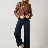 Angelica Hi Waist Pintuck Denim